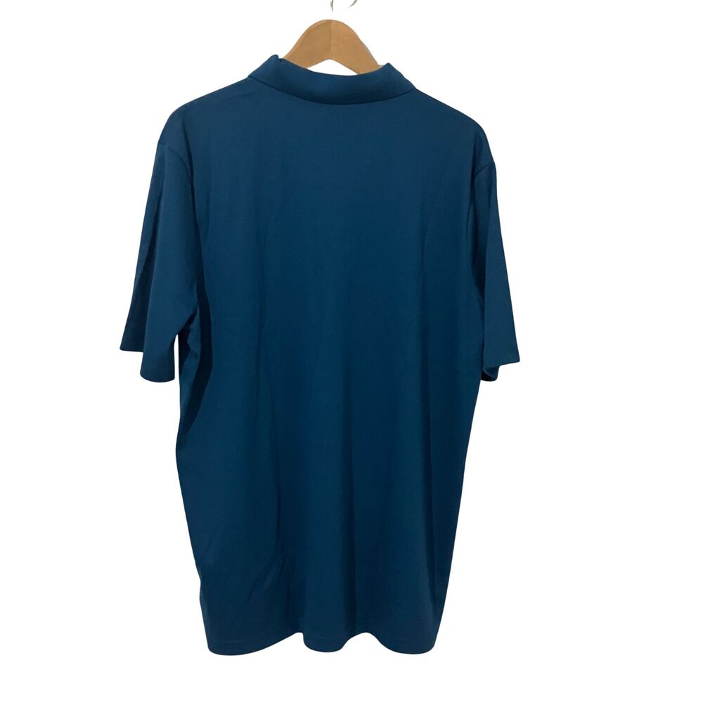 Lands’ End Men’s Polo Shirt XL Traditional Fit Blue Short Sleeve  100%Cotton - Picture 4 of 10